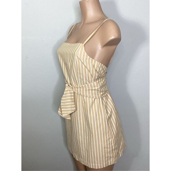 New. L*SPACE tan striped mini dress. Small. Retails $158 - Picture 5 of 9